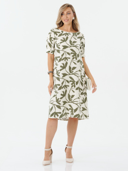 Платье летнее с завязками зелёное 